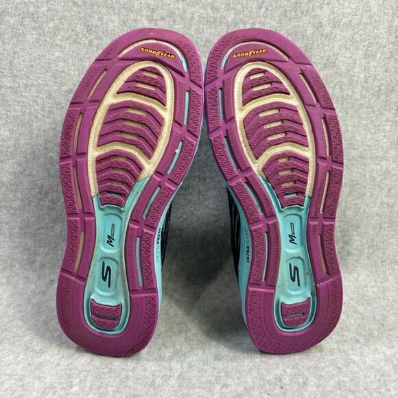 Skechers Go Run Forza 4 Womens Shoes Size 7 Blue Running Sneakers Comfort 128095 - Picture 8 of 9